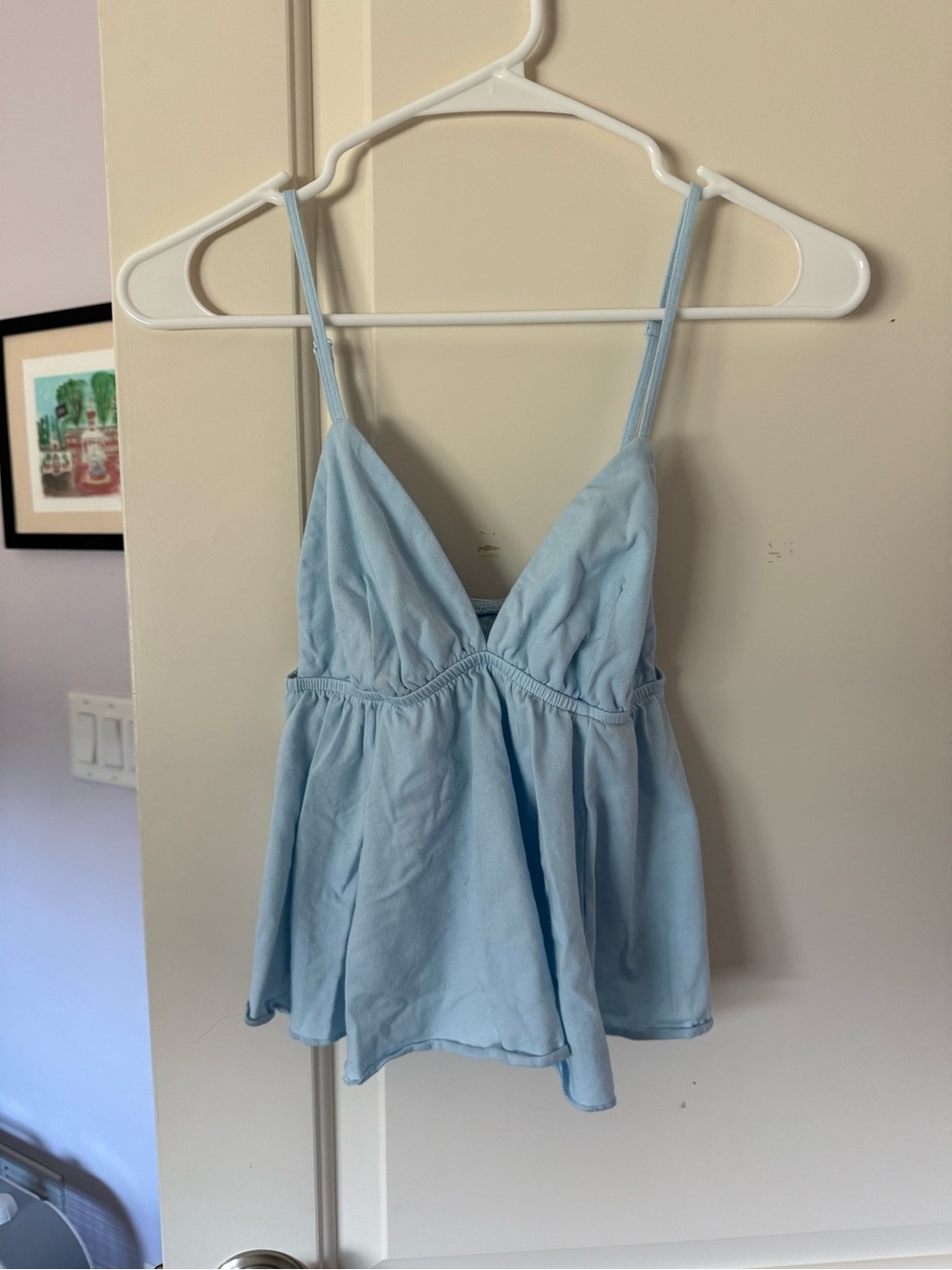 wild fable Light Blue V-Neck Spaghetti Strap Cami